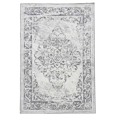 Tapis exterieur 80x150cm BC MEDAILLON REVERSIBLE Argent en Polypropylène