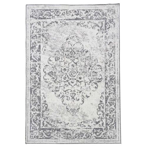 Tapis exterieur 60x110cm BC MEDAILLON REVERSIBLE Argent en Polypropylène