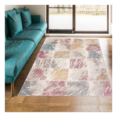 Living room carpet 80x150 cm rectangular pastel beauty multicolored bedroom suitable for underfloor heating