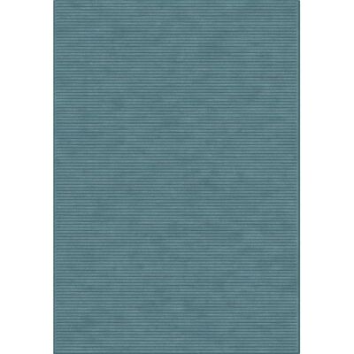 Alfombra de salón 160x230 cm rectangular vt line relieve 3d salón azul viscosa