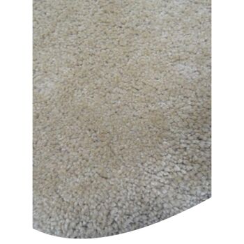 Tapis enfant 100x100 cm forme originale etoile coton beige chambre tufté main coton 3