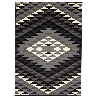 Tappeto soggiorno 120x170 cm rettangolare bc apache nero soggiorno adatto per riscaldamento a pavimento
