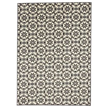 Tapis salon 80x150cm BC CARREAU DE CIMENT Gris en Polypropylène 1