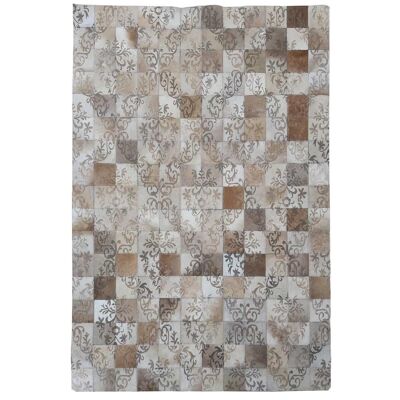 Tappeto Kilim 80x150 cm ELIZ Marrone. Tappeto artigianale in pelle di animale