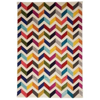 Tapis salon 60x110cm CHEVRON BOUTIK Multicolore en Polypropylène 1