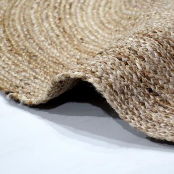 Tapis rond 150x150 rondcm JT SUNNY DAY Beige. Tapis artisanal en Jute 4