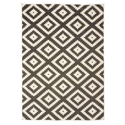Outdoor rug 140x200cm OUTDOOR BC ROMA REVERSIBLE Black in Polypropylene