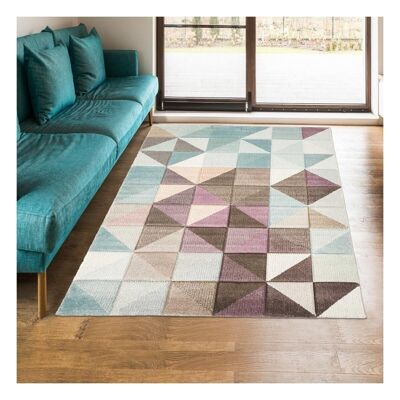60x110 - a love of rugs - marix - - tappeto moderno design soggiorno e ingresso - tappeto grigio, blu, viola, marrone - colori e misure disponibili