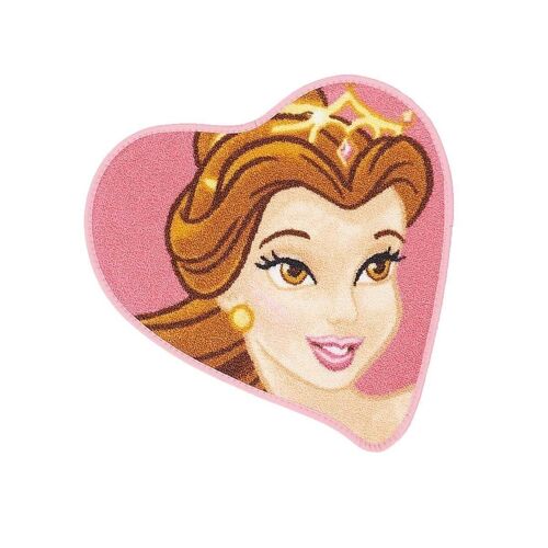 Tapis enfant 50x50cm PRINCESS SHAPED Rose en Polyamide