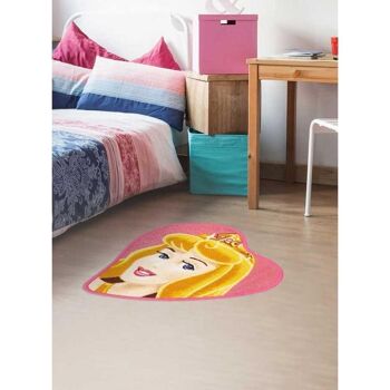 Tapis enfant 50x50cm AURORA HEART SHAPED Rose en Polyamide 2