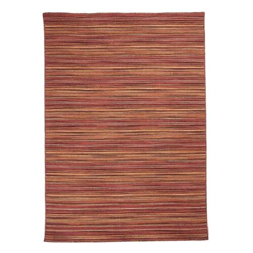 Tapis salon 140x200cm PENJADO Rouge. Tapis artisanal en Laine