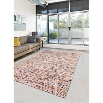 Tapis kilim 60x110cm MULTIMULTA Multicolore. Tapis artisanal en Laine 2