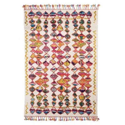 Teppich im Berber-Stil, 60 x 110 cm, BERBER TRIBAL MK 01, mehrfarbig, aus Polypropylen