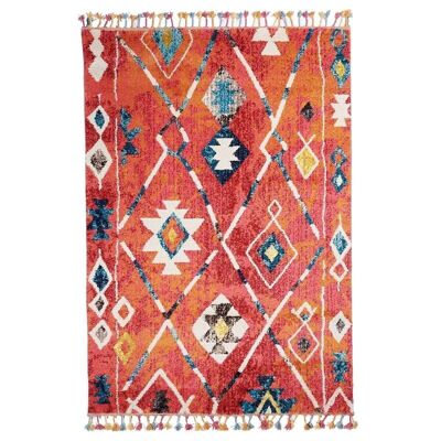 Alfombra estilo bereber 60x110cm BERBER TRIBAL MK 02 Multicolor en Polipropileno