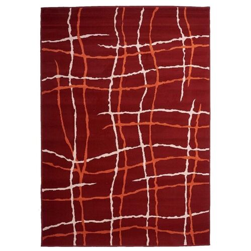 Tapis salon 80x150cm AF MALMO Rouge en Polypropylène