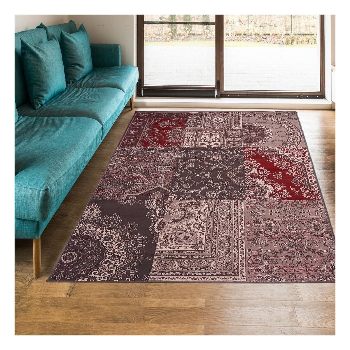 Tapis de salon 140x200 cm rectangulaire af nybro gris salon adapté au chauffage par le sol