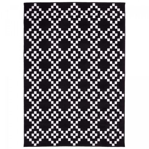 Tapis salon 80x150cm AF LERUM Noir en Polypropylène