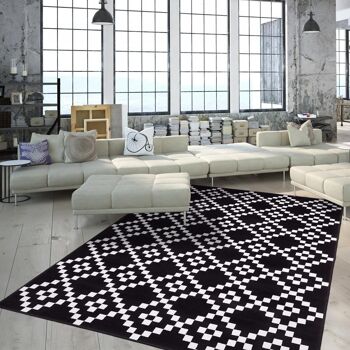 Tapis salon 140x200cm AF LERUM Noir en Polypropylène 2