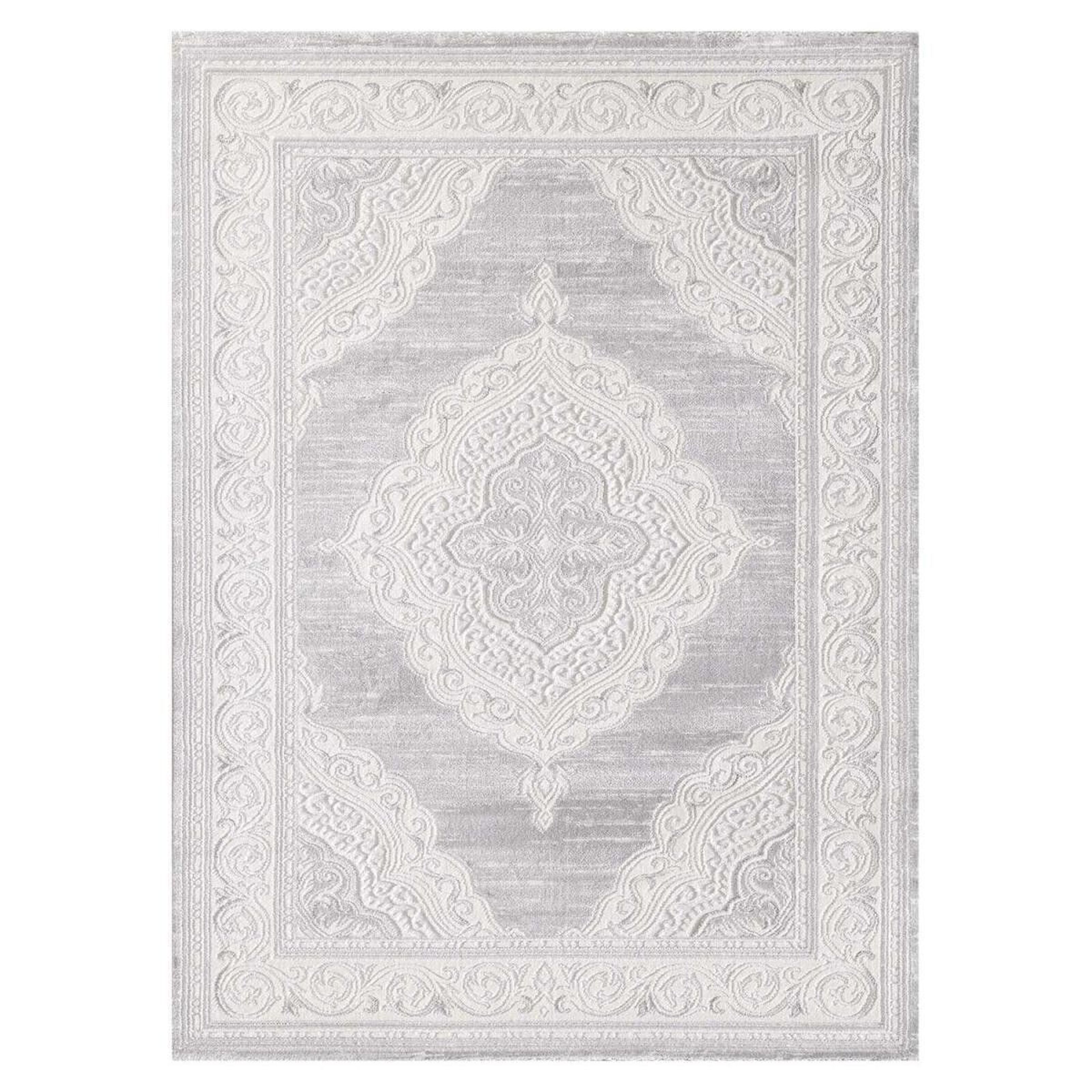 Tapis orient style - 120x160 cm - KHY BALROD Gris - Polypropylène - UN  AMOUR DE TAPIS