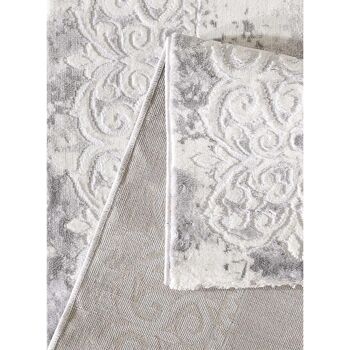 Tapis orient style 80x300cm KHY BALROD Gris en Polypropylène 3