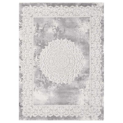 Tappeto in stile orientale 160x220 cm KHY BALROD Grigio in Polipropilene