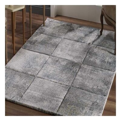 Tappeto da soggiorno 160x230 cm rettangolare kla bogart grigio soggiorno adatto per riscaldamento a pavimento