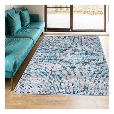 Living room carpet 80x150 cm rectangular af molten blue bedroom suitable for underfloor heating