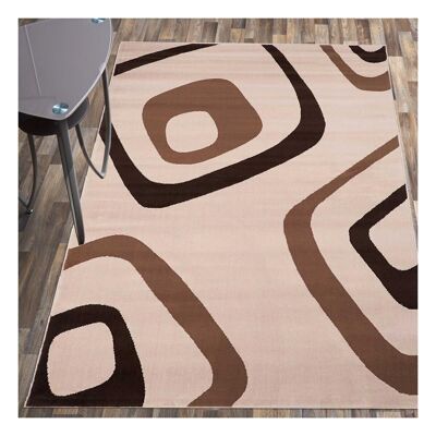 Alfombra salón 80x150 cm rectangular af septoc beige dormitorio apta para suelo radiante