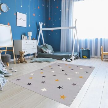 Tapis enfant 60x110cm AF NIGHTSKY Gris en Polypropylène 2