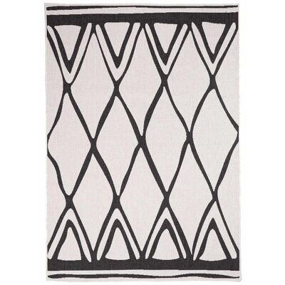 Tapis exterieur 120x170cm AF ARIBIA REVERSIBLE Noir en Polypropylène