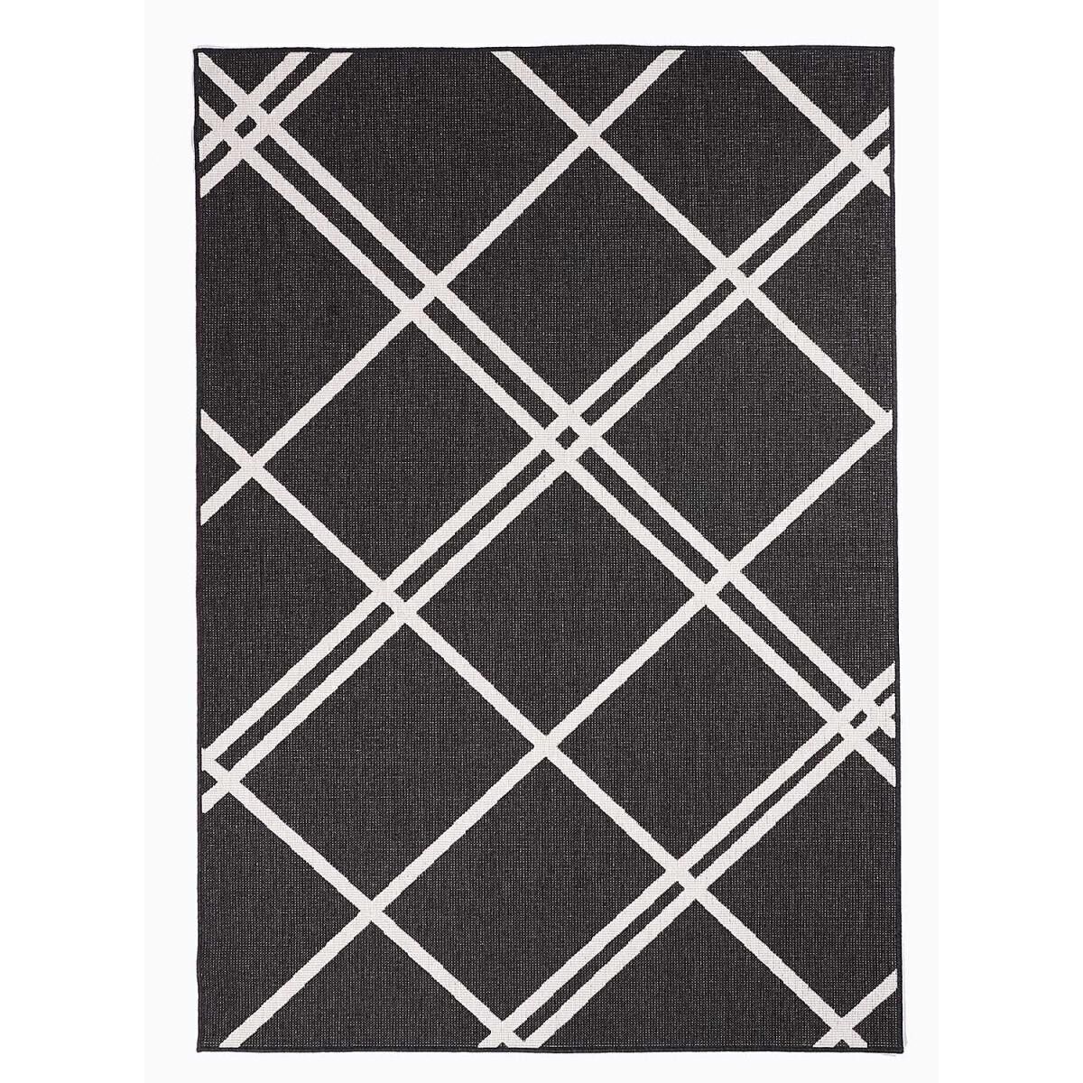 Outdoor rug 80x150cm AF DOUBLINE REVERSIBLE Black in Polypropylene