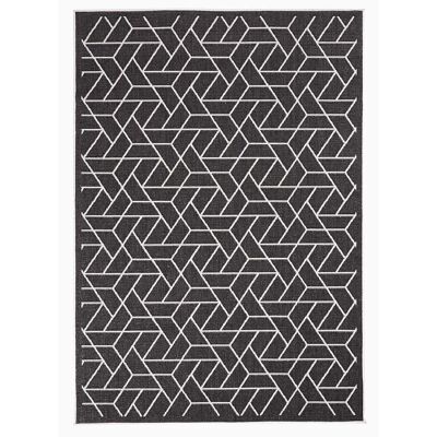 Tapis exterieur 200x290cm AF BRIKA REVERSIBLE Noir en Polypropylène