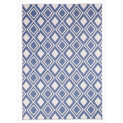 Tapis exterieur 60x110cm AF DAMLOS REVERSIBLE Bleu en Polypropylène