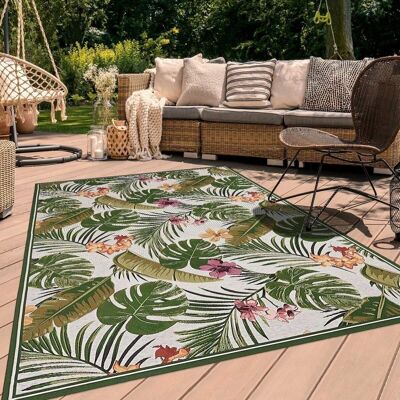 Outdoor carpet 160x230 cm rectangular garden ex green terrace, garden suitable for underfloor heating