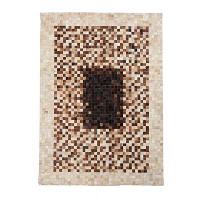 Kilim rug 80x150cm DANO Brown. Artisanal animal skin rug