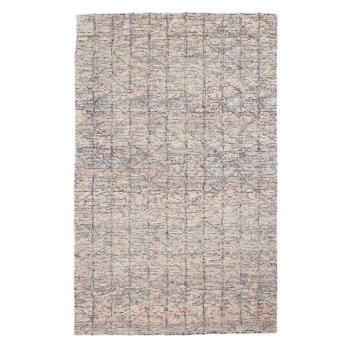 Tapis salon 60x110cm BERNES Multicolore. Tapis artisanal en Laine