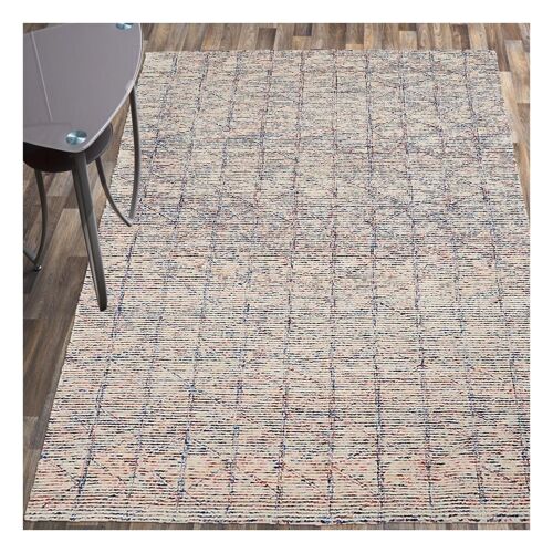 Tapis de salon 120x170 cm rectangulaire bernes multicolore salon tufté main