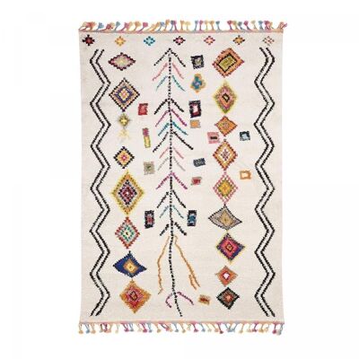 Berber style rug 120x170cm OURIKA MK 02 Multicolor in Polypropylene