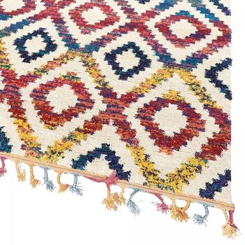 Tapis berbère style 120x170 cm rectangulaire ourika mk 06 multicolore salon adapté au chauffage par le sol 4