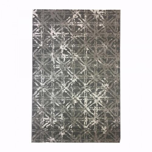 Tapis salon 60x110cm VINTAGE SCANDINAVE Gris en Polypropylène