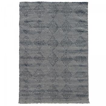 Tapis kilim 160x230cm MICAN Gris. Tapis artisanal en Laine 1