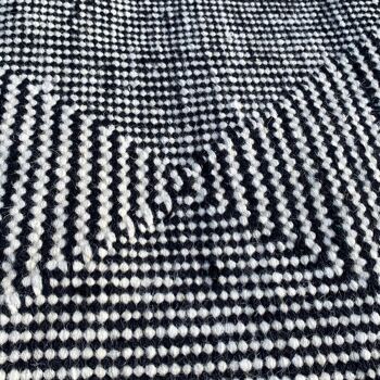 Tapis kilim 160x230cm MICAN Gris. Tapis artisanal en Laine 4