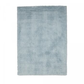 Tapis shaggy 80x150cm SG CHIC Bleu. Tapis artisanal en Polyester 1
