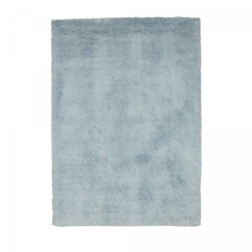 Tapis shaggy 200x290cm SG CHIC Bleu. Tapis artisanal en Polyester