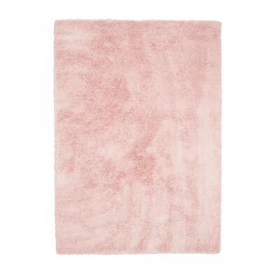 Tapis shaggy 60x110cm SG CHIC Rose. Tapis artisanal en Polyester