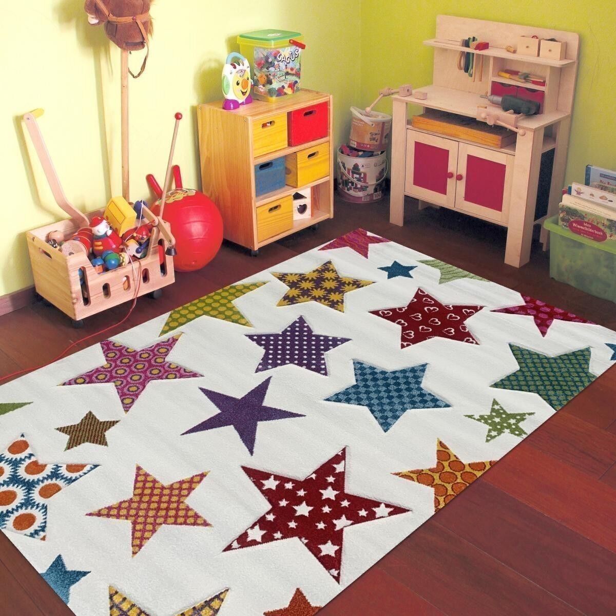 Children's carpet 80x150 cm rectangular igal start multicolored bedroom suitable for underfloor heating