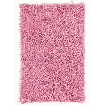 Tapis de salle de bain 50x80 cm rectangulaire spaghetti rose salle de bain tufté main coton 2