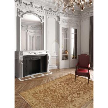 Tapis d'orient 190x280cm ZIEGLER CHOBY 11 Marron. Tapis artisanal en Laine 2