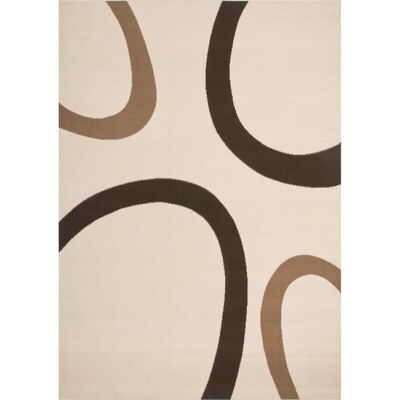 Wohnzimmerteppich 80x150cm TEMPO Beige aus Polypropylen