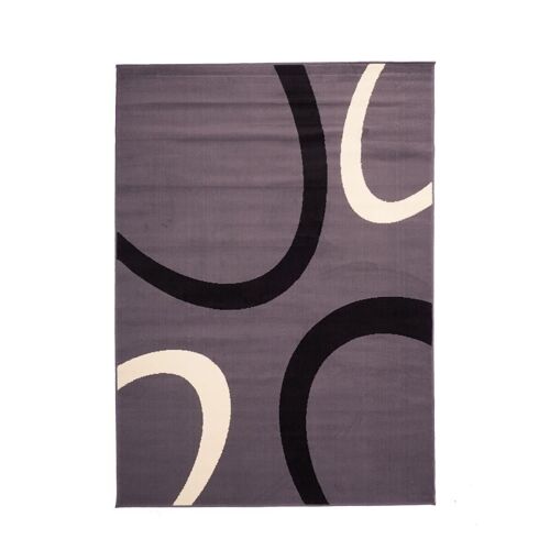 Tapis salon 60x110cm TEMPO Gris en Polypropylène